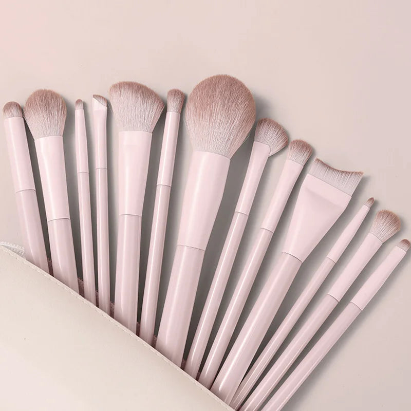 13-Piece Makeup Brush Set for Foundation, Concealer & Eyeshadow - Soft Dense Cosmetic Tools