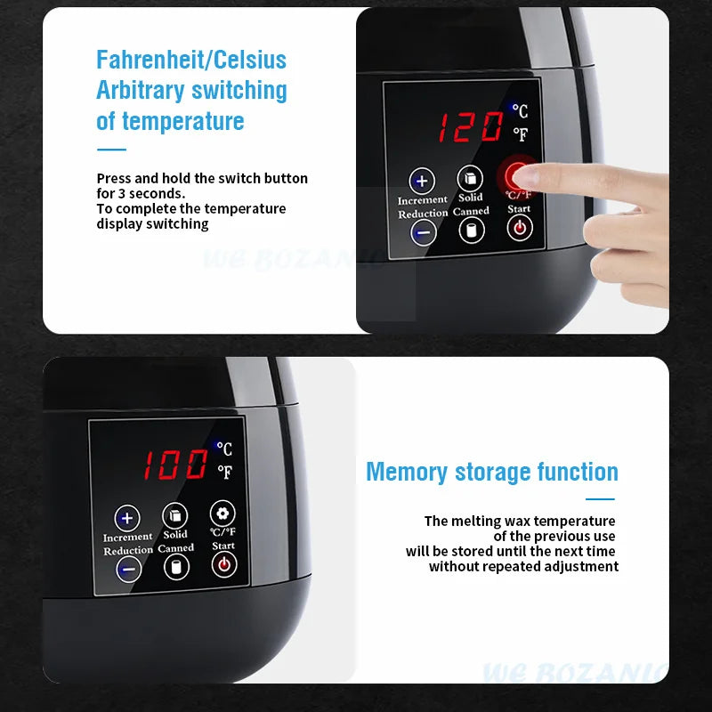 Smart Wax Heater & Warmer for Hair Removal with LCD Display