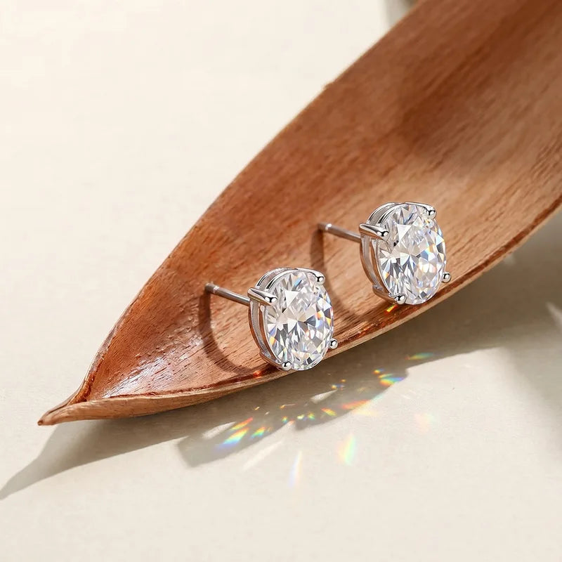 Minimalist 18K Gold Plated Stainless Steel Cubic Zirconia Stud Earrings for Women