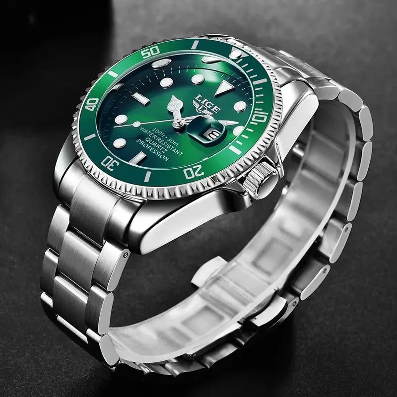 Luxury Men's Diver Watch Waterproof 30ATM Sport Quartz Wristwatch