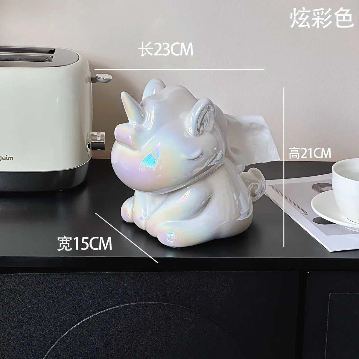 Ceramic Tissue Box Holder with Storage - Creative Home Decor for Living Room and Dining Table