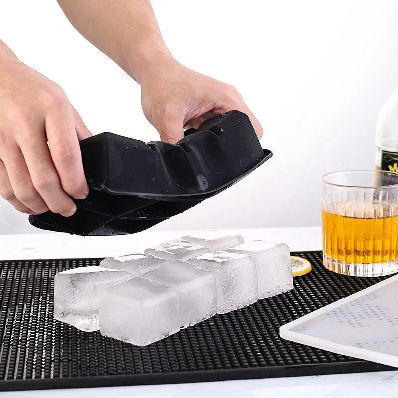 Large Food Grade Silicone Ice Cube Mold Tray for Drinks & Baking