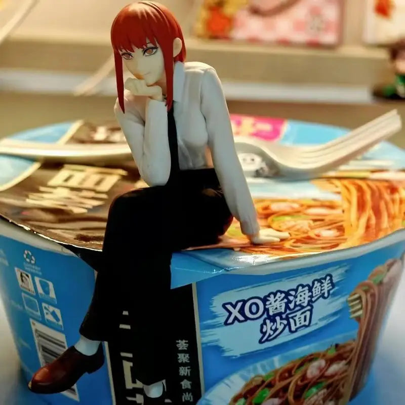 14cm Anime Chainsaw Man Makima Action Figure Noodle Stopper Collectible Toy