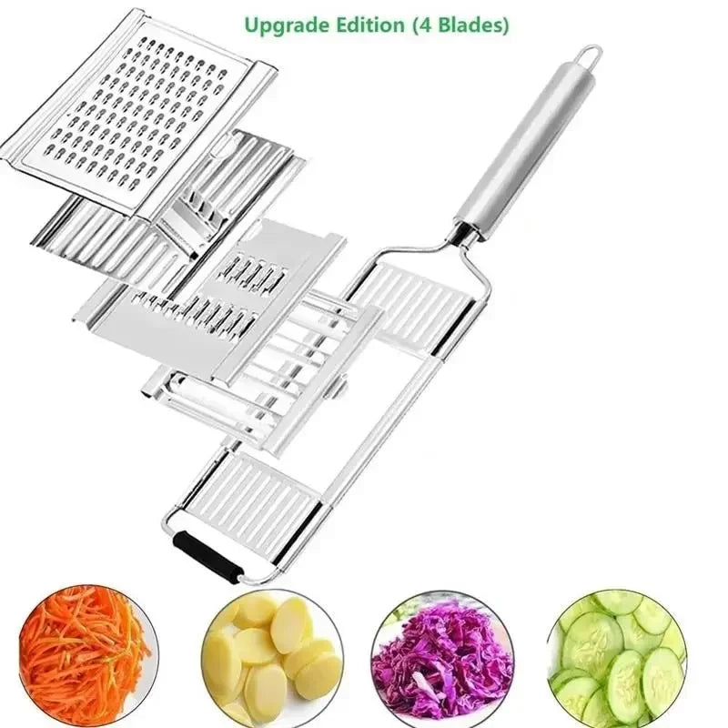 Multi-Purpose Vegetable Slicer with Stainless Steel Blades - Cuts Fruits & Vegetables
