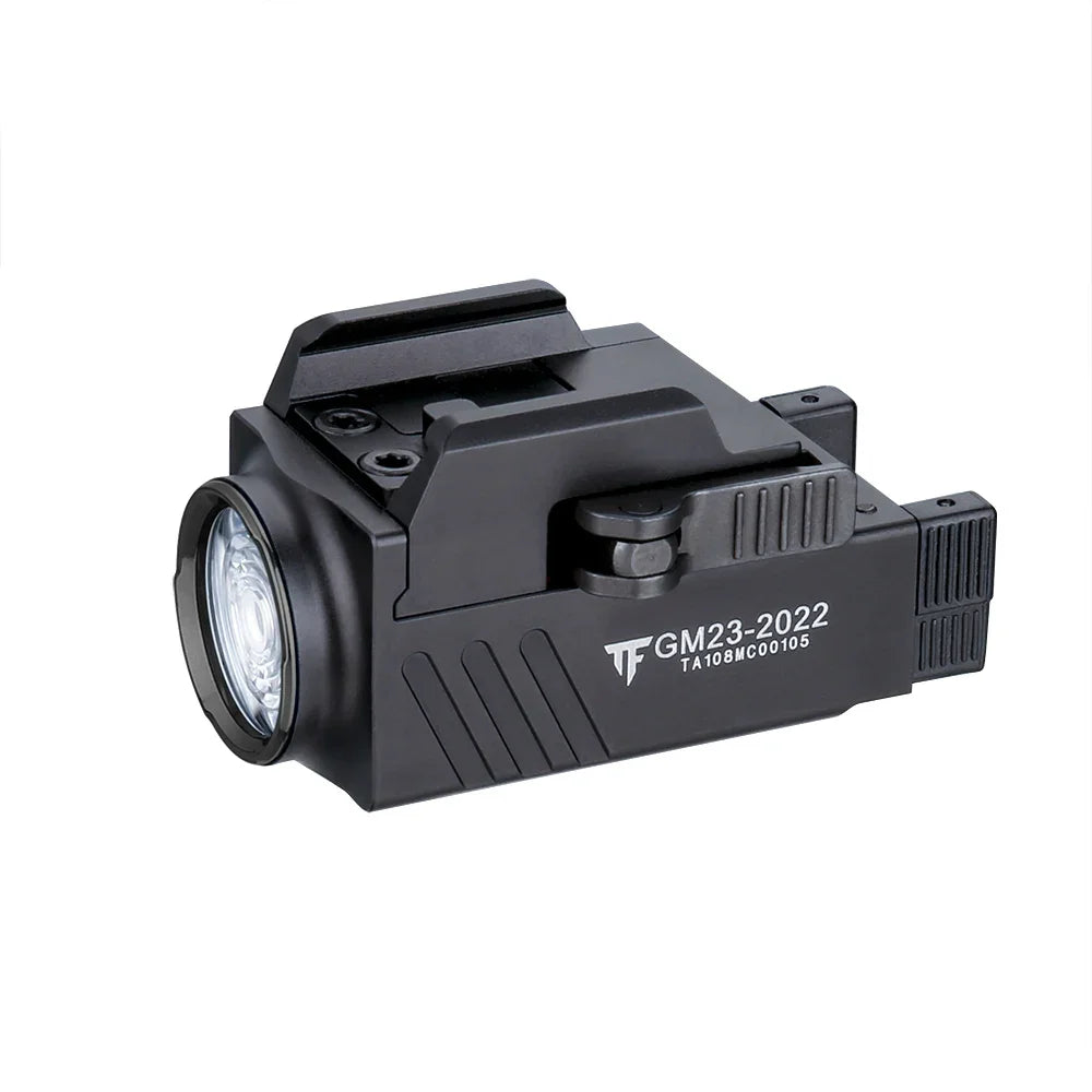 LED Tactical Flashlight for Guns 800 Lumens Compact USB Rechargeable Rail Mount