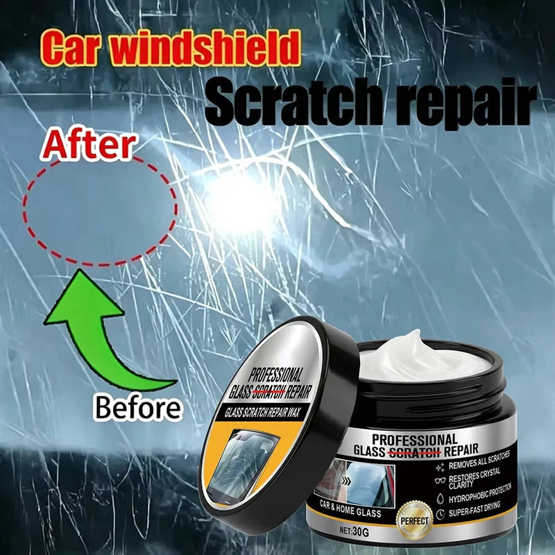 Glass Scratch Remover Polishing Wax for Auto & Bathroom Windows - Repair Cream