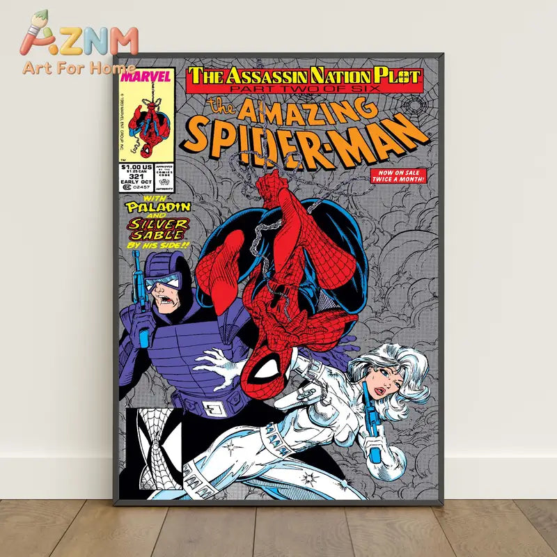 Spider-Man Comic Book Wall Art Poster - Canvas Print for Home Decor