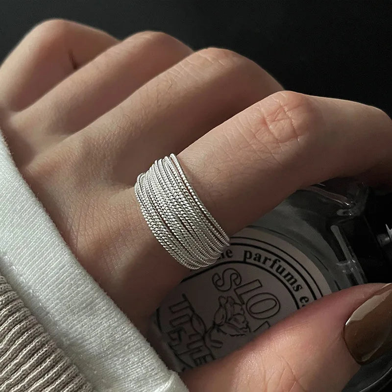 Adjustable Silver Rings for Women - Vintage Style Jewelry Gift Set