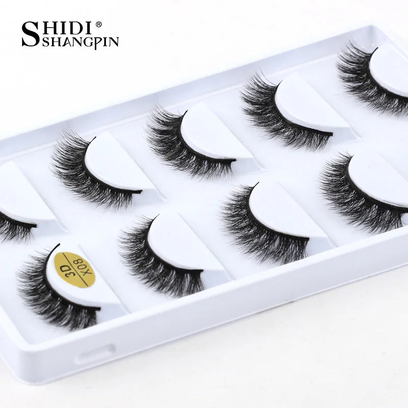 Bulk False Mink Eyelashes Set - Fluffy Natural Volume & Wispy Styles
