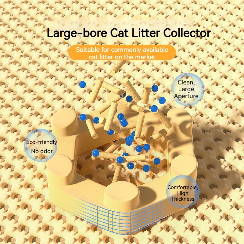 Cat Litter Mat Double Layer Anti-Scatter Trapping Pad Floor Protector