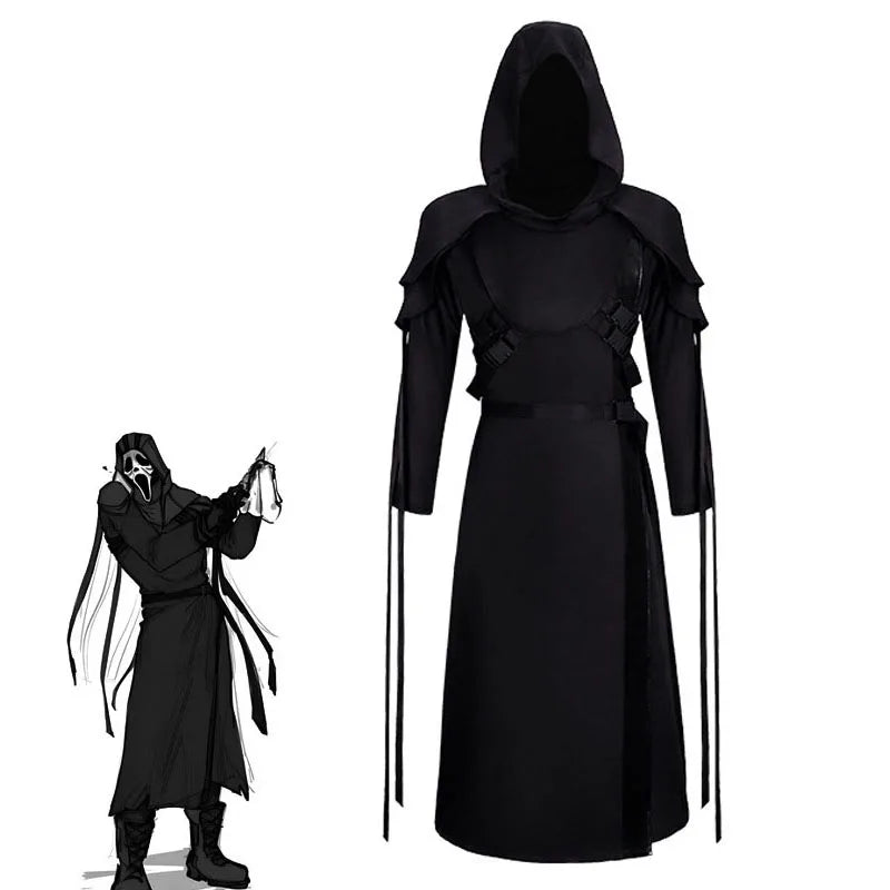 Ghost Face Cosplay Costume for Dead by Daylight Role Play Halloween Party