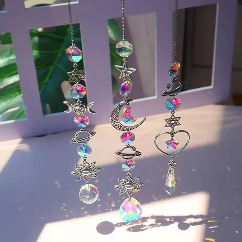 Crystal Wind Chime Rainbow Maker Sun Catcher Decor for Garden & Home