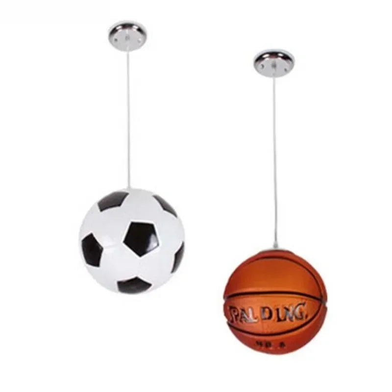 Creative Modern Football Glass Light Fixture for Children's Bedroom & Kids Room Decor