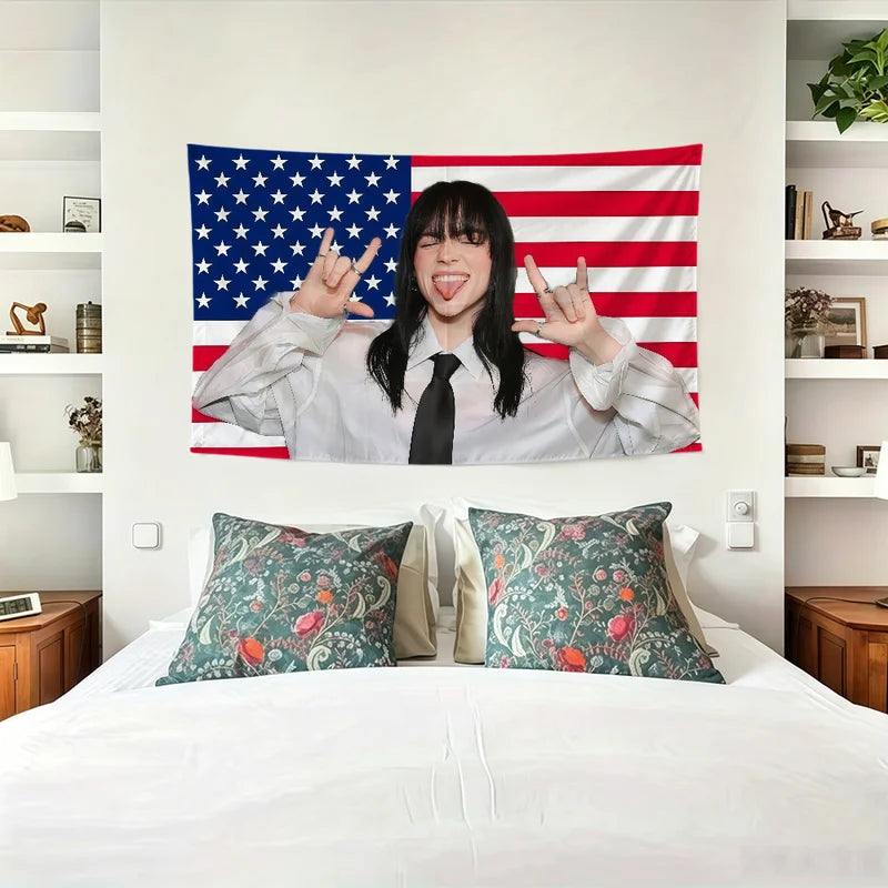 Eilish Flag Banner - Music Fan Decor for Parties & Outdoor Events