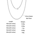 Sterling Silver Chain Necklace for Men & Women - Simple High-Quality Jewelry