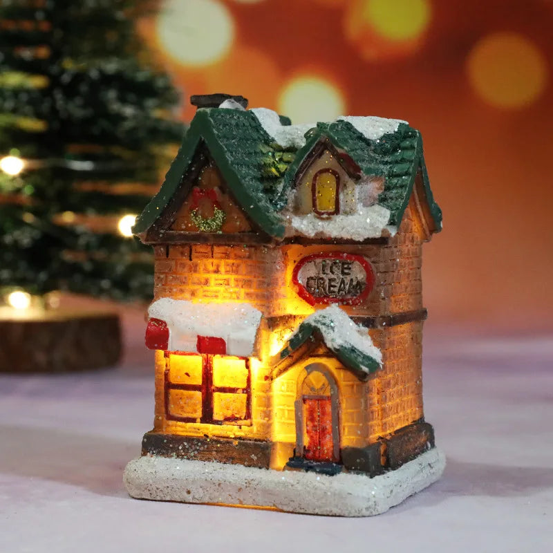 Christmas House Light Decorations for Home Ornaments & Kids Xmas Gift - Battery Operated Night Light