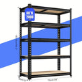 Heavy Duty 72-Inch Industrial Garage Shelving Unit - 2000LBS Capacity, Adjustable Steel Storage Racks