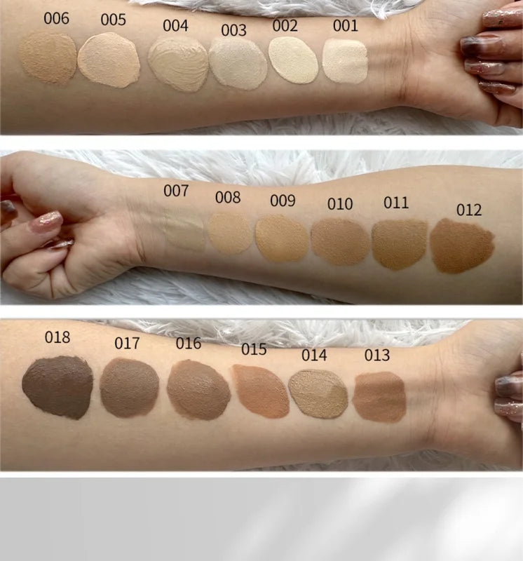 Long Lasting Waterproof Liquid Foundation for Dark Skin - Matte Finish, Vegan Makeup