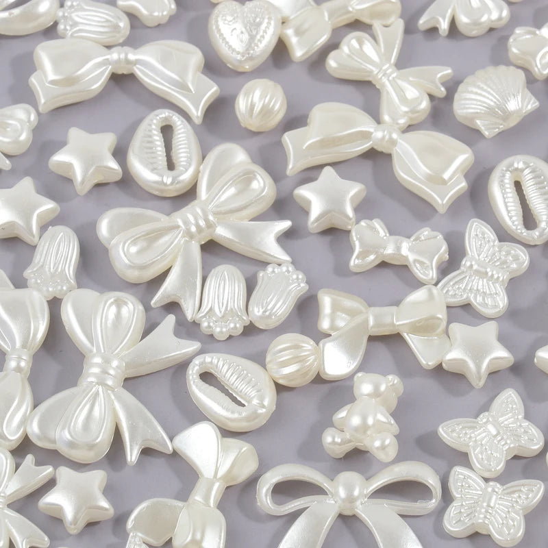 Acrylic Bowknot Beads for Jewelry Making 50 or 100 pcs - DIY Spacer Charms