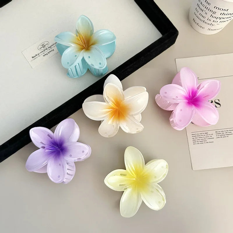 Vacation Egg Flower Hair Clips for Girls Boho Beach Hair Accessories