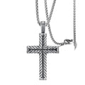 Men's Vintage Cross Pendant Necklace in Titanium Steel - Stainless Steel Jewelry