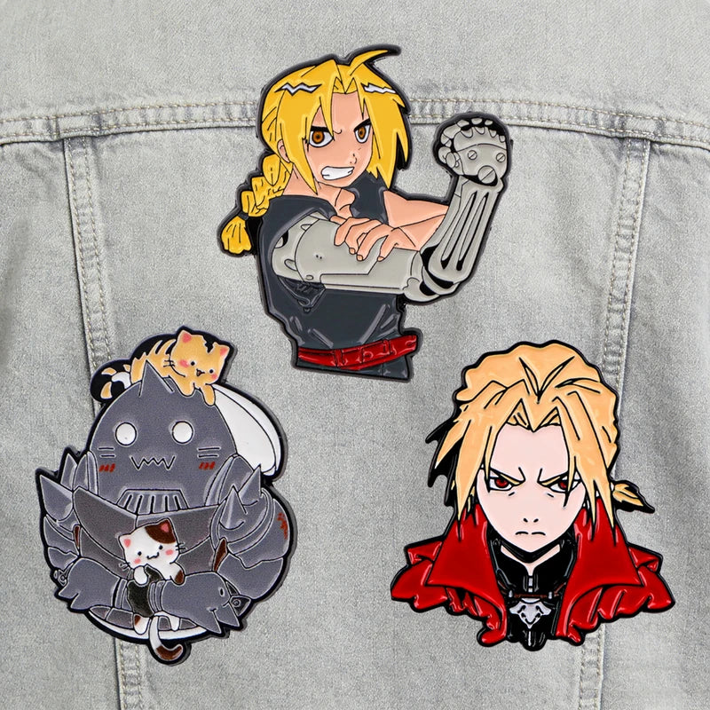 3pcs Anime Boy Enamel Pins Set for Women Backpack Clothing Accessories Gift