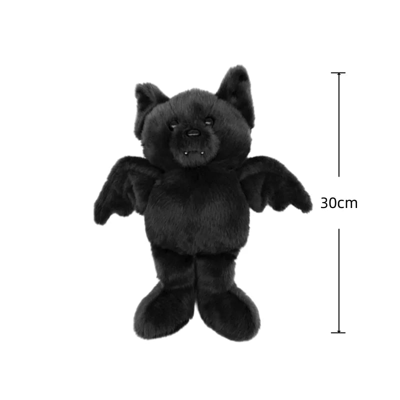 Halloween Black Bat Plush Toy - Soft Cartoon Stuffed Animal for Party Decorations & Gifts