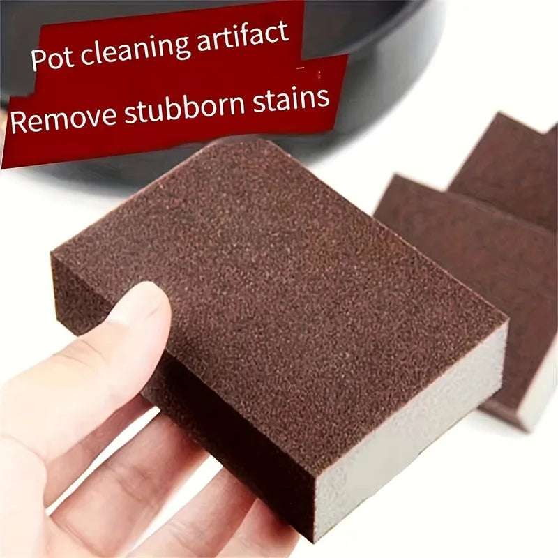 Descaling Emery Cleaning Sponge Brush for Kitchen Stubborn Stain Removal