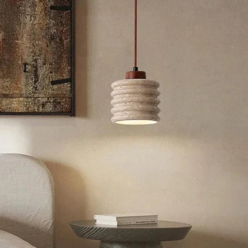 Modern LED Pendant Lights for Living Room & Bedroom - Vintage Travertine Chandelier