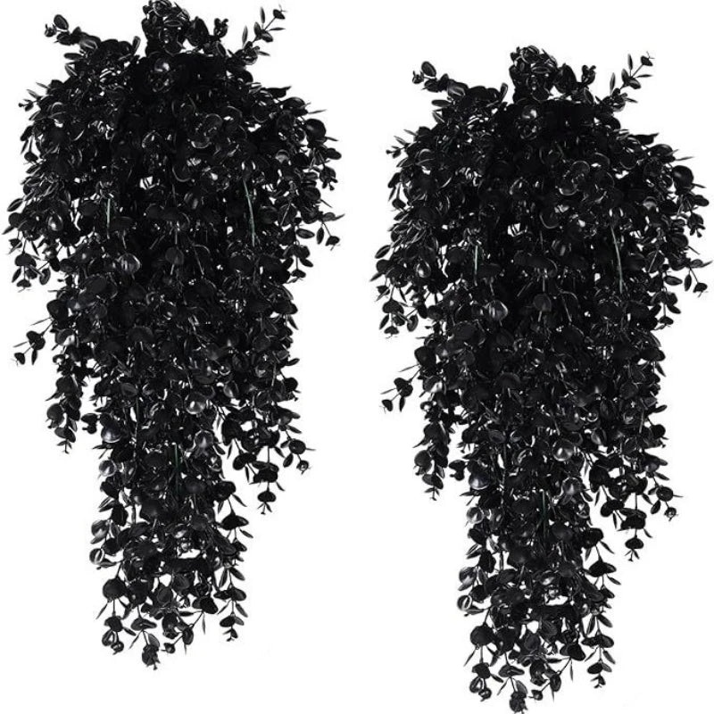Artificial Vines 2-Pack UV-Resistant Hanging Plants for Indoor & Outdoor Home Decor