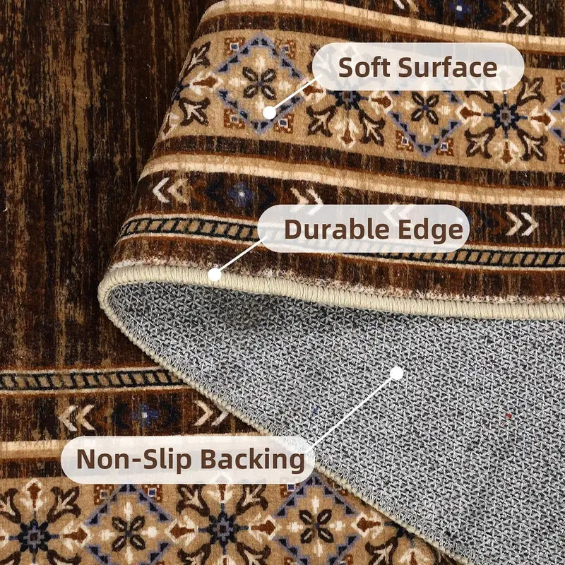 Outdoor Waterproof Area Rug 8x10ft - Non-Slip Floor Mat for Living Room & Patio