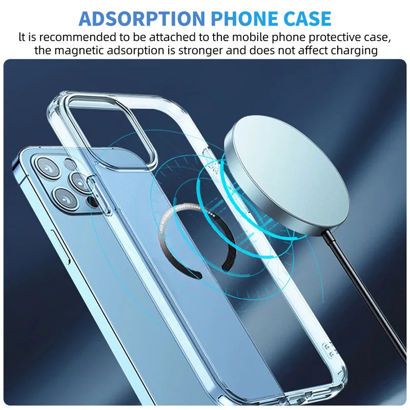 Magnetic Plate Ring for Mobile Phones Universal Metal Sticker Support for Wireless Charging and Car Holders