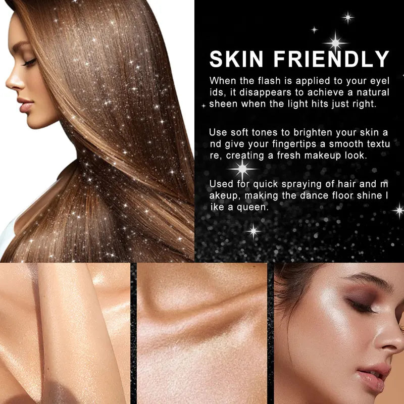 100ml Glitter Spray - High Gloss Sparkling Body Hair & Clothing Shine