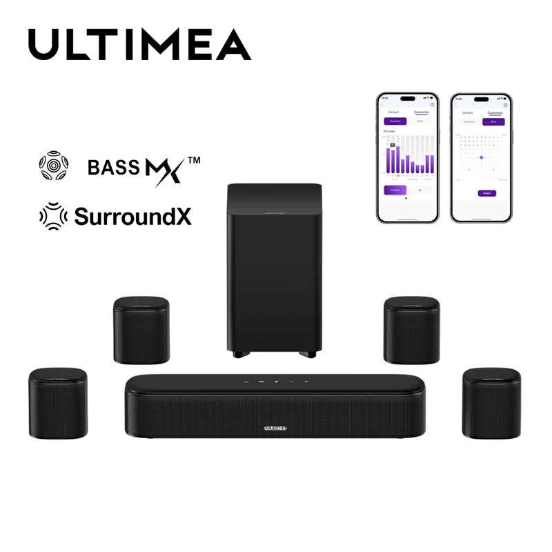 7.1 Channel Soundbar for TV with Subwoofer & Wireless Surround Speakers, Home Theater System, App Control