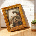 Wooden Refrigerator Magnet - Funny Cat Dinosaur Pattern, Kitchen & Home Decor