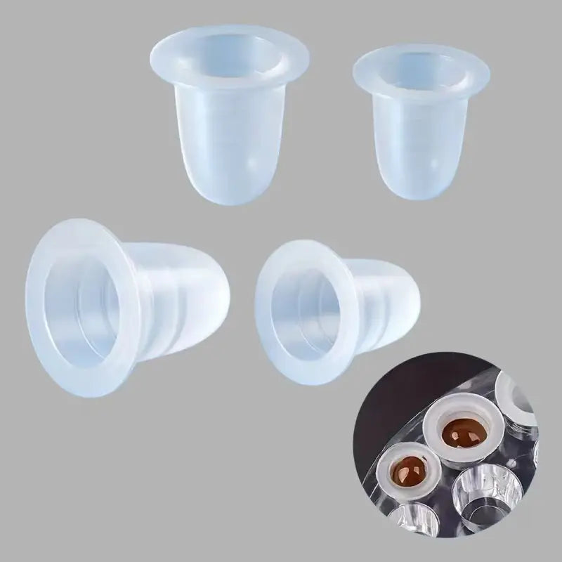 100pcs Silicone Tattoo Ink Cup Set - Makeup & Pigment Holder Accessories