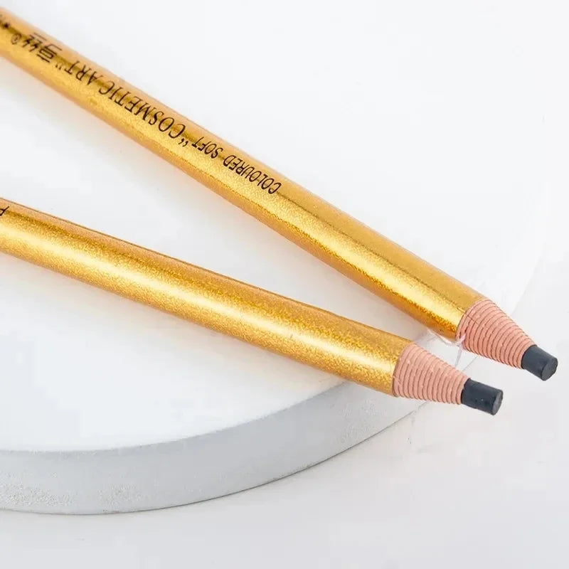 12pcs Waterproof Eyebrow Pencil Set - Natural Microblading & Semi-Permanent Tattoo Makeup Tools