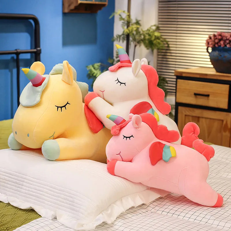 Cute Pony Plush Toy Rainbow Unicorn Doll Kids Gift