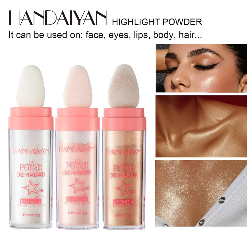 Multi-Color Fairy Powder Highlighter Contour Stick Brightening Makeup Illuminator Glitter
