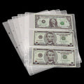 5PCS Transparent Loose Leaf Banknote Holder Sheets - 3 Slot Paper Money Album