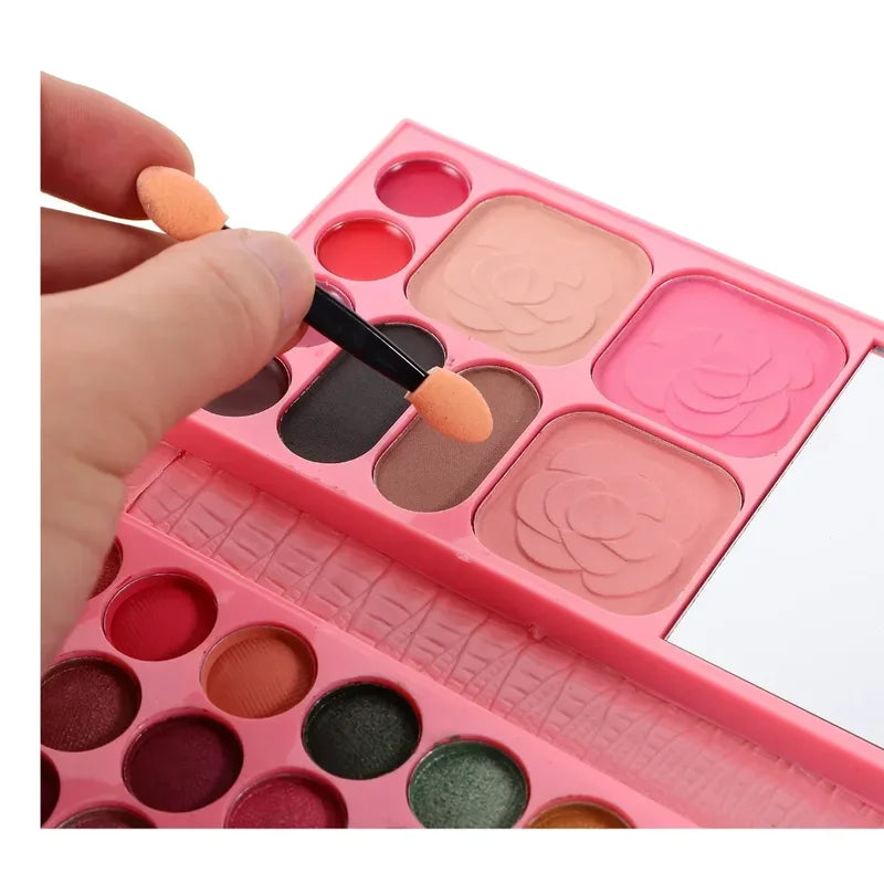 Kids Makeup Set with 33 Color Eyeshadow Blush Lipstick Mirror Portable Palette for Beginners