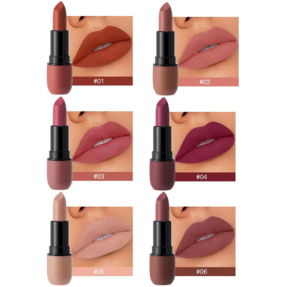 Long-Lasting Waterproof Matte Lipstick - High Pigment Velvet Lip Color