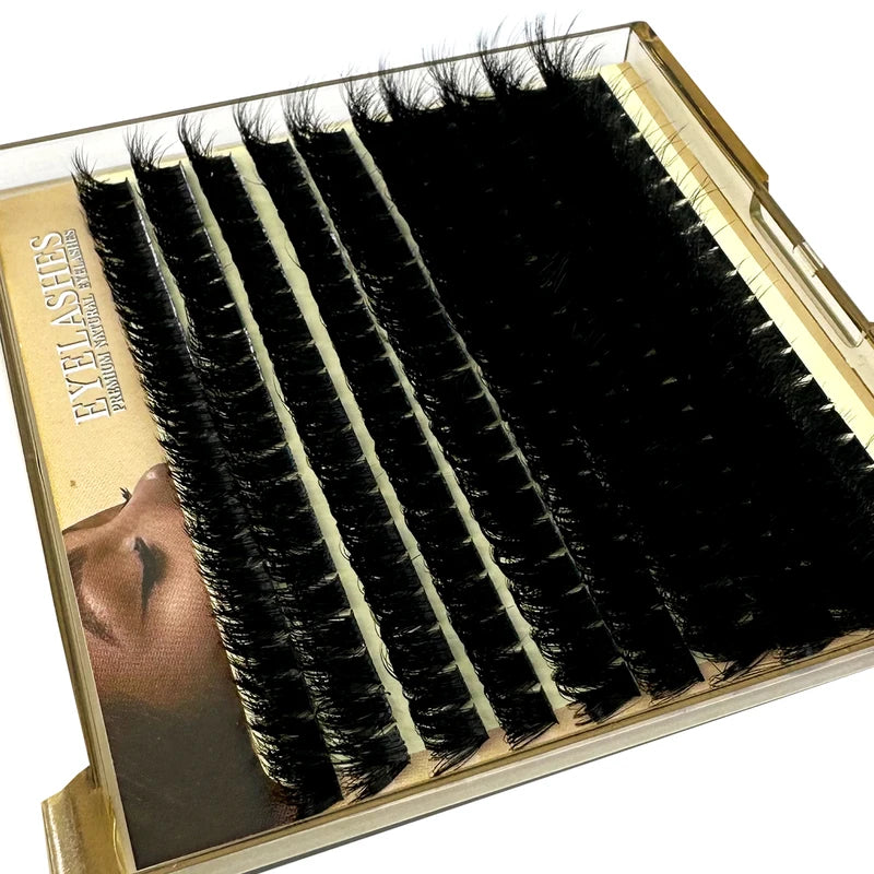 DIY Eyelash Extension Clusters - 10-18mm Wispy Lash Fans, Assorted Colors