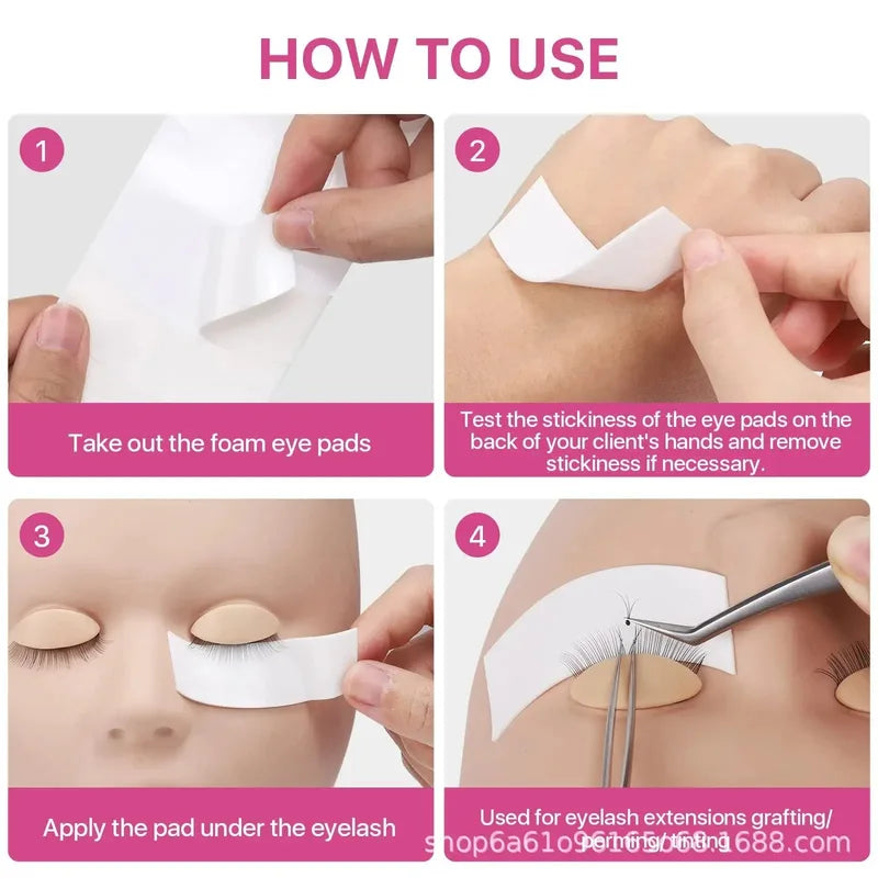Micro Foam Eyepads 110Pcs Painless Lash Eye Patch Tape Makeup Stickers