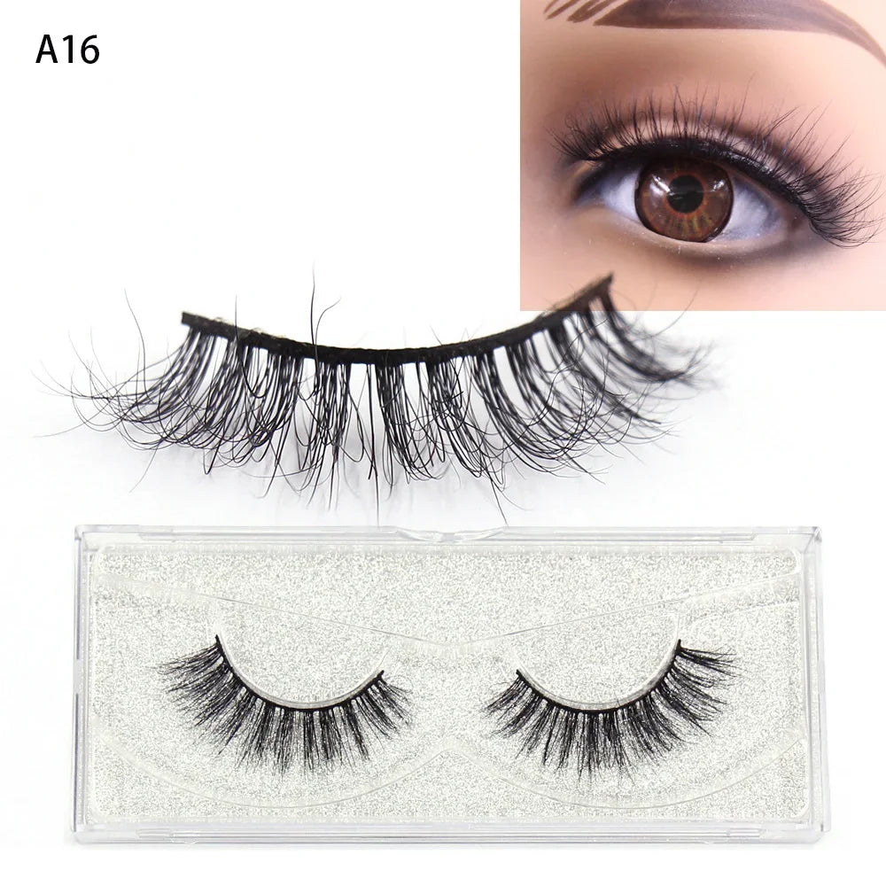 3D Mink False Eyelashes Fluffy Wispy Full Strip Makeup Lashes