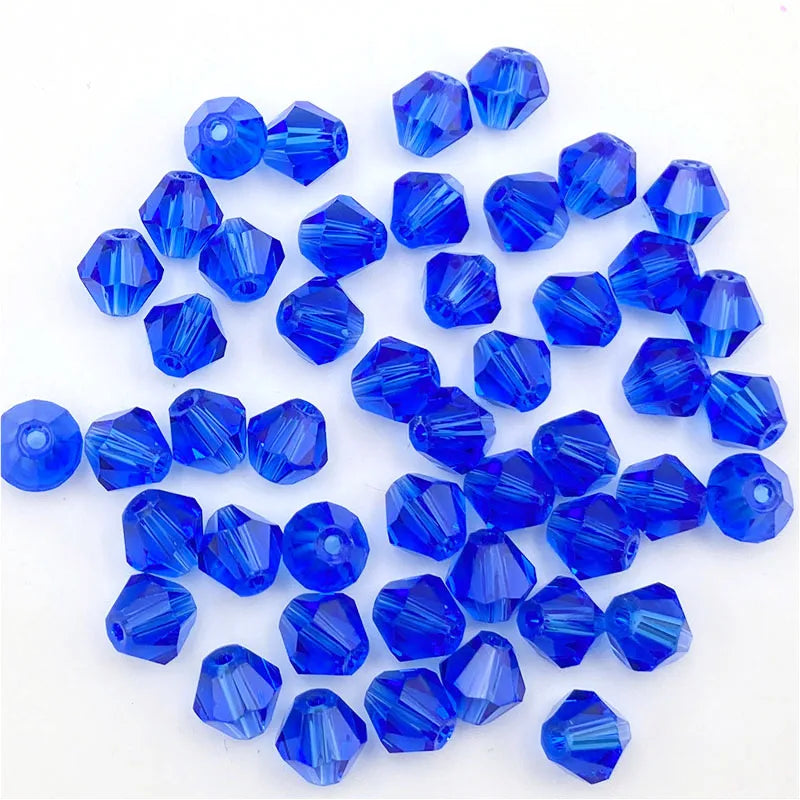 Multicolor Bicone Crystal Beads for Jewelry Making - Loose Glass Spacer Stones