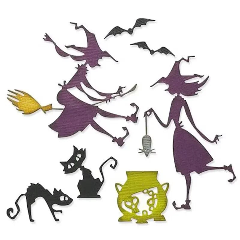 Halloween Ghost Handwritten Coffin Box Metal Cutting Dies Embossing Template For Scrapbooking & Crafts