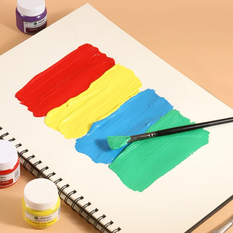 DIY Textile Fiber Paint Set Waterproof Acrylic for Clothes Bags Shoes - Multiple Colors
