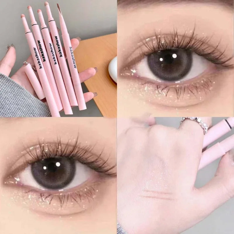 Double-End Eyeliner & Shadow Stick Makeup Tool - Brightening, Glitter & Matte Finish