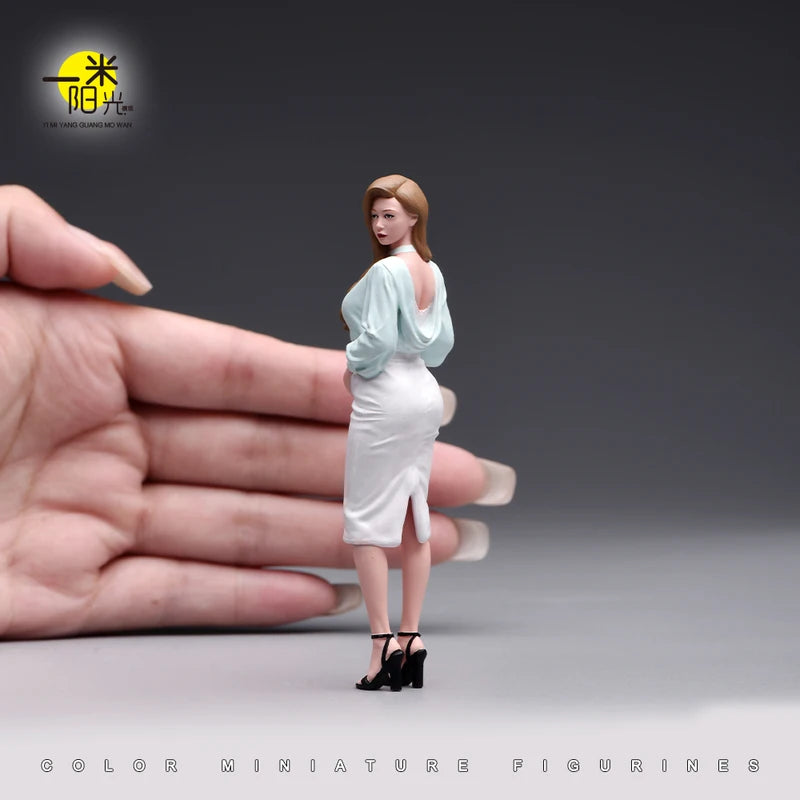 Miniature Doll Figures for Car Models - Collection of Female and Male Characters